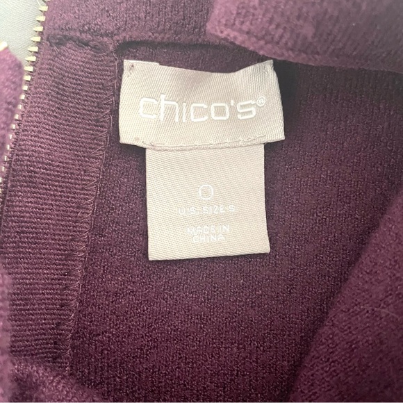 Chicos Mock Neck Pullover Knit Sweater Top Long Sleeved Size Small - Picture 6 of 8